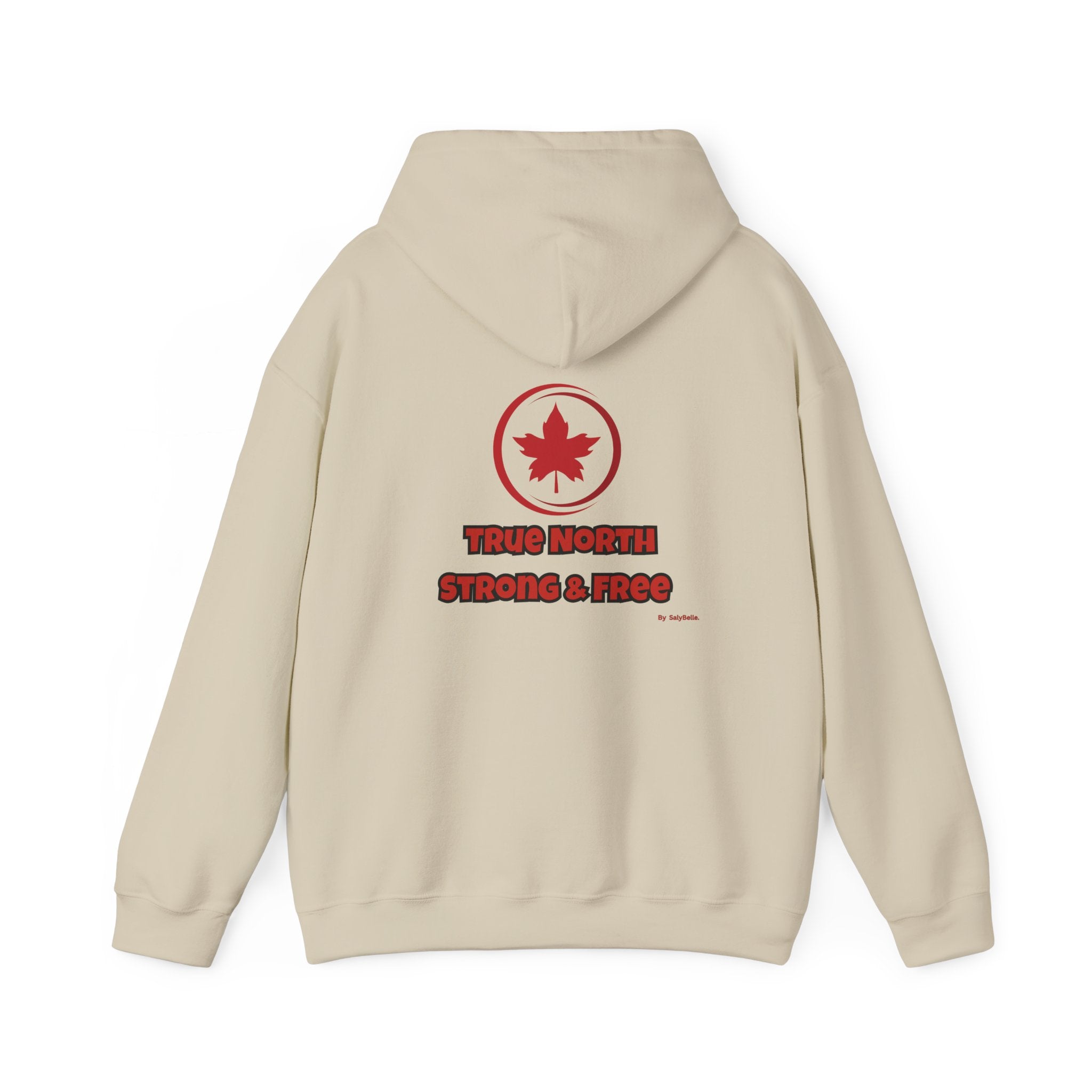 Canadian Pride Hooded Sweatshirt - 'True North Strong & Free' & Maple Leaf Resistance Design