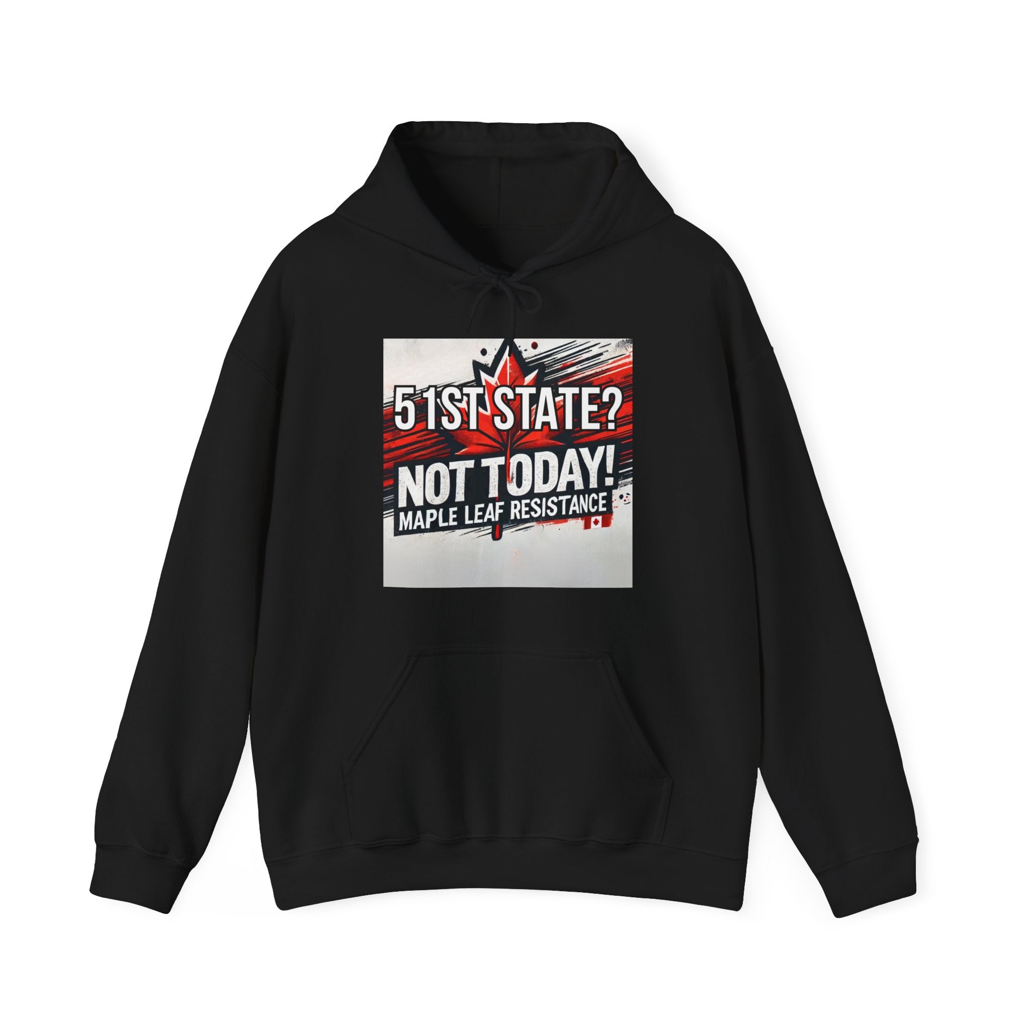 Canadian Pride Hooded Sweatshirt - 'True North Strong & Free' & Maple Leaf Resistance Design