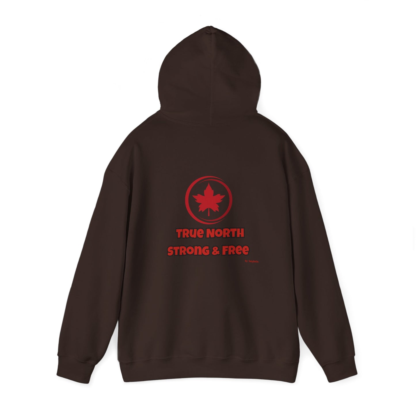 Canadian Pride Hooded Sweatshirt - 'True North Strong & Free' & Maple Leaf Resistance Design