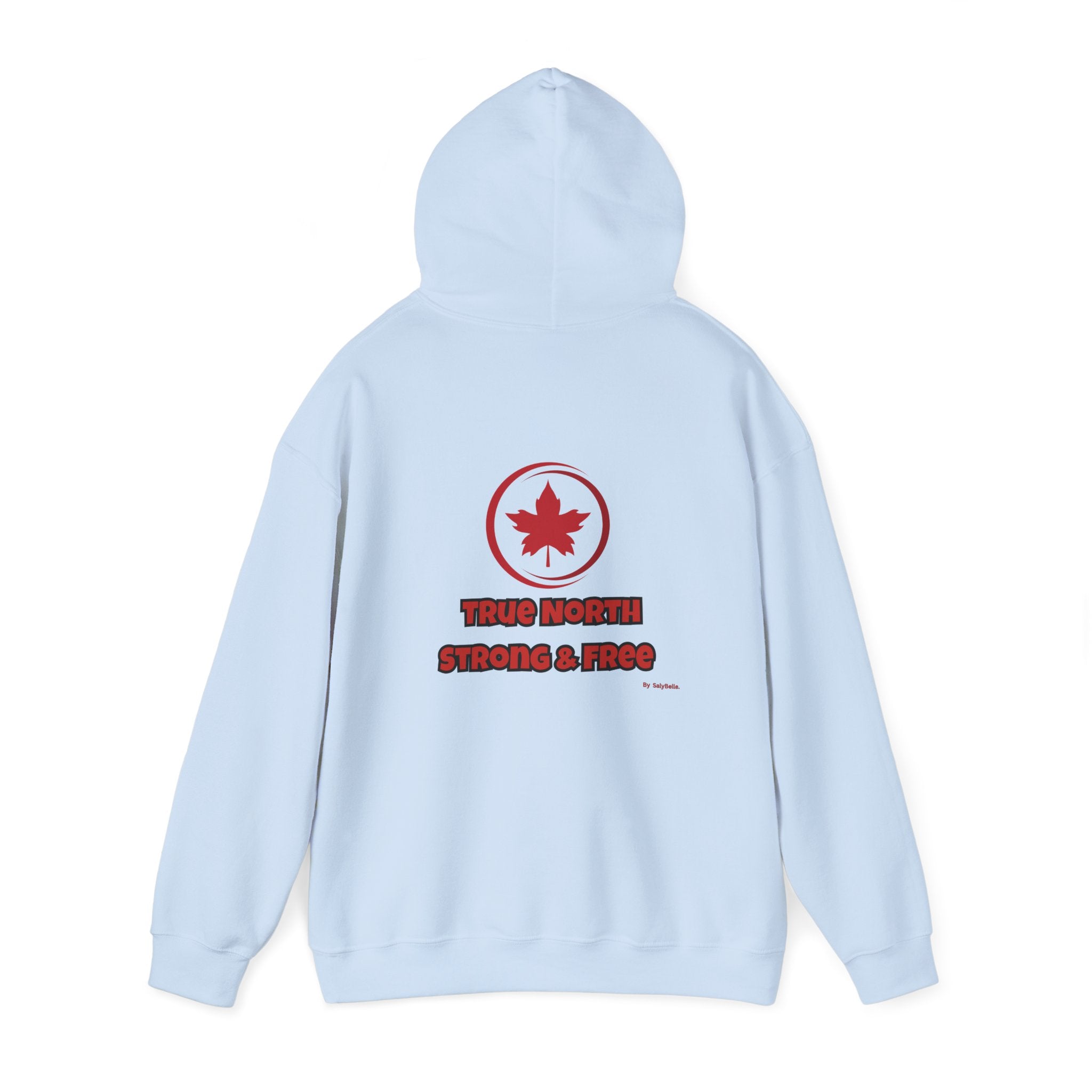 Canadian Pride Hooded Sweatshirt - 'True North Strong & Free' & Maple Leaf Resistance Design