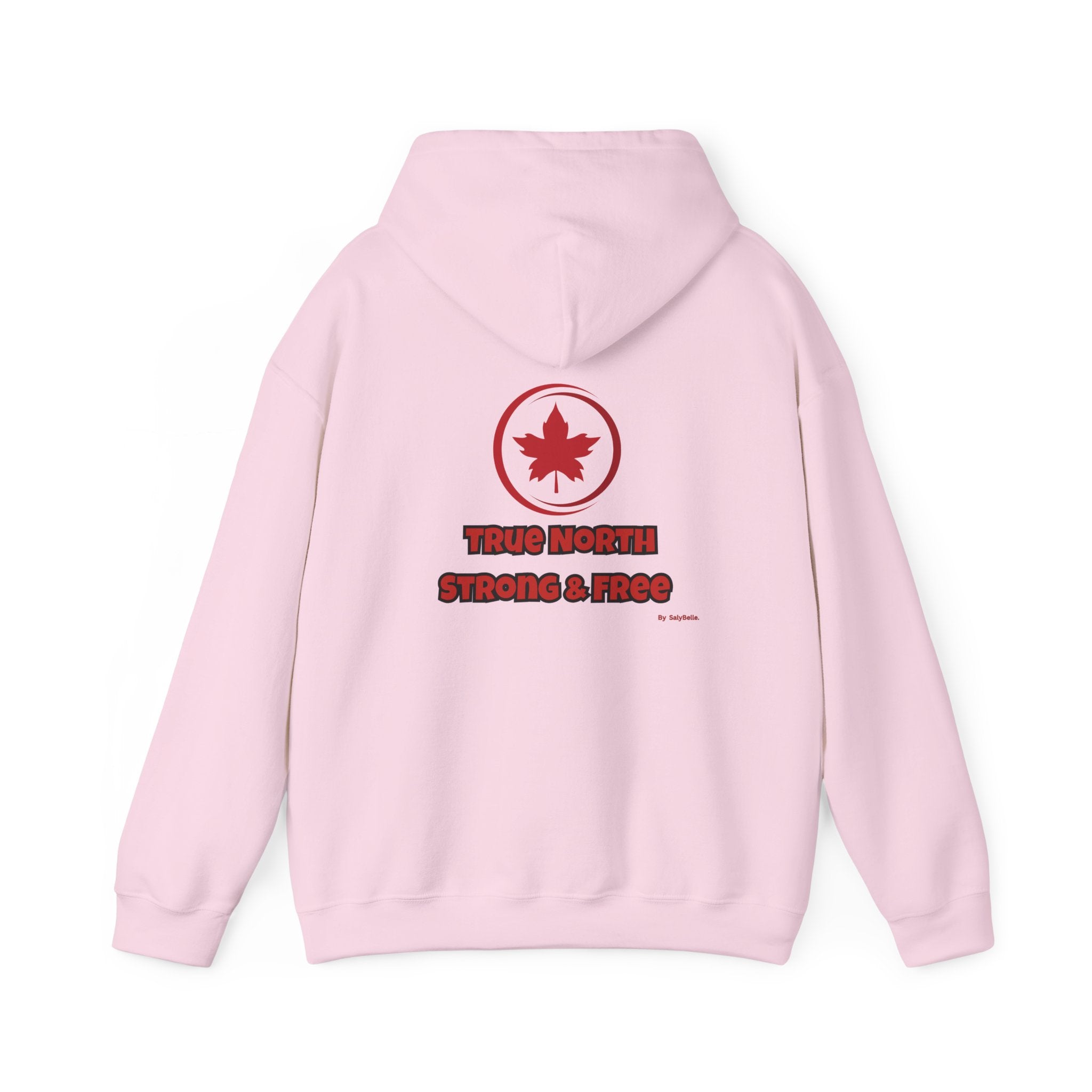 Canadian Pride Hooded Sweatshirt - 'True North Strong & Free' & Maple Leaf Resistance Design