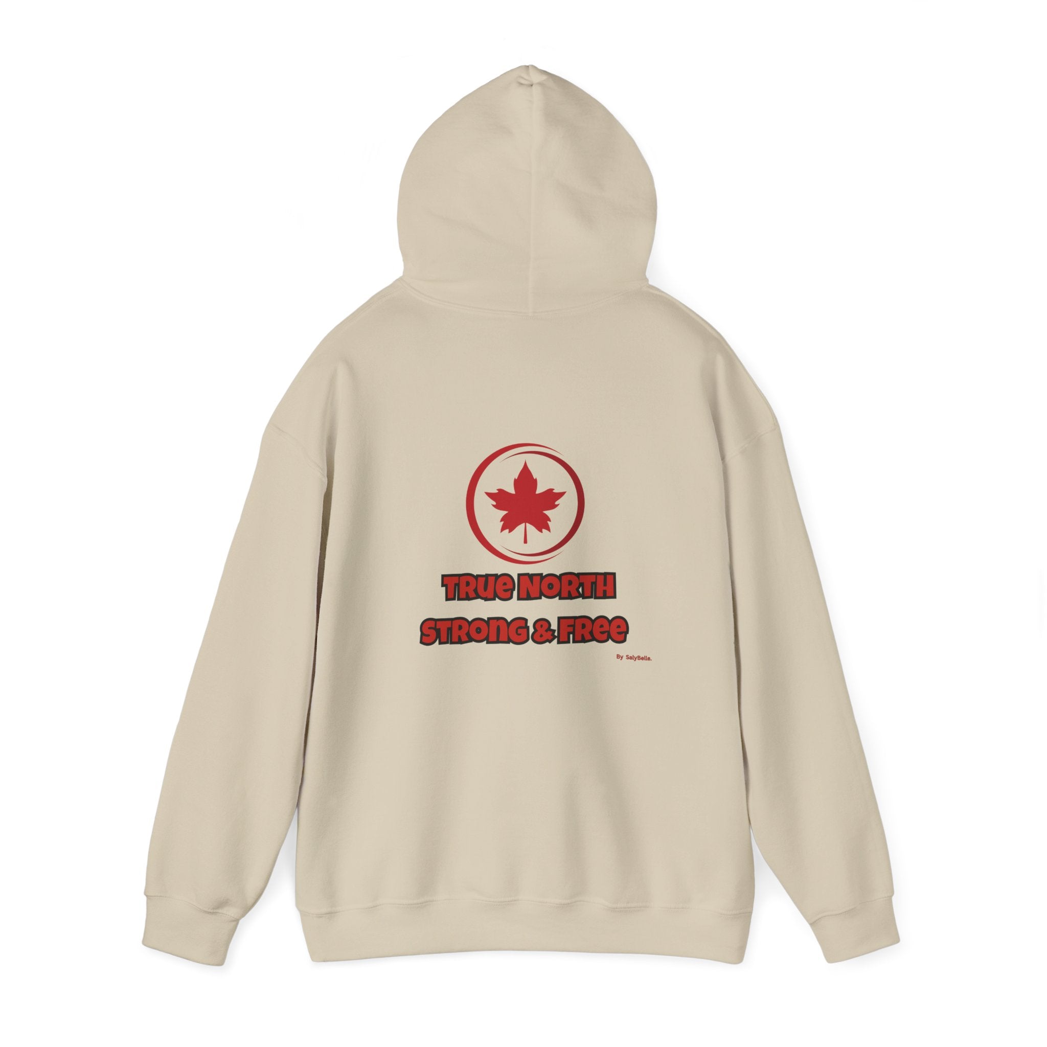 Canadian Pride Hooded Sweatshirt - 'True North Strong & Free' & Maple Leaf Resistance Design