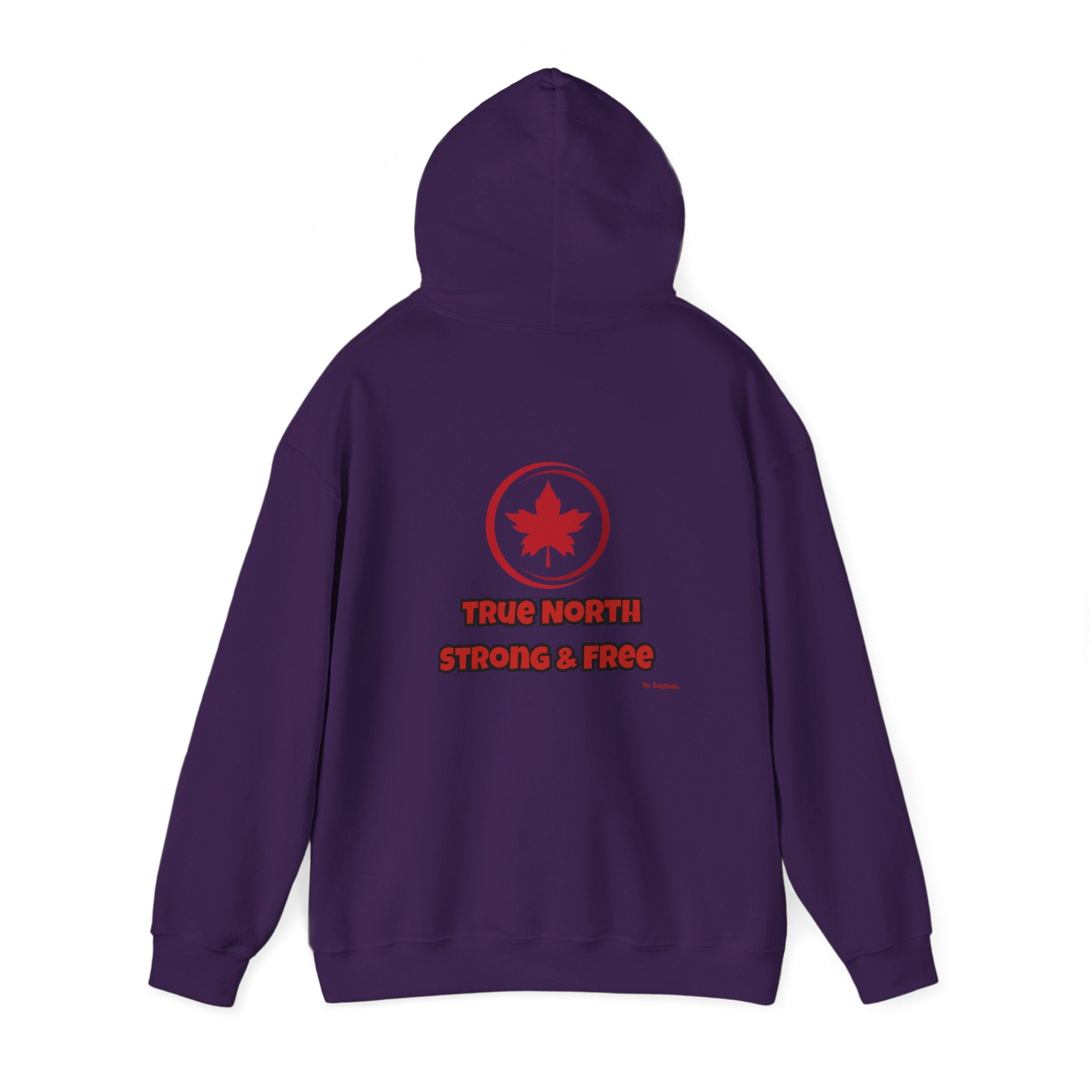 Canadian Pride Hooded Sweatshirt - 'True North Strong & Free' & Maple Leaf Resistance Design