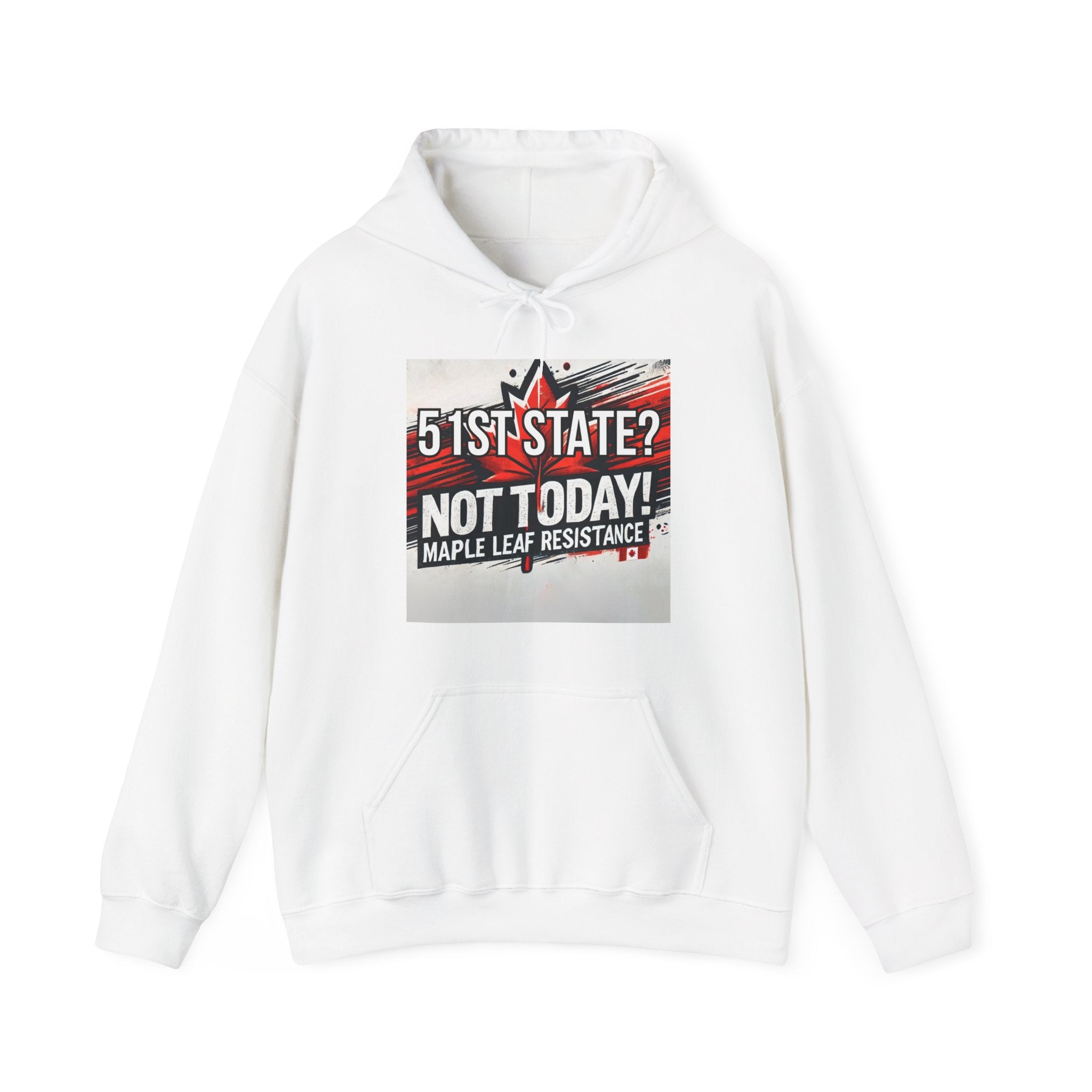 Canadian Pride Hooded Sweatshirt - 'True North Strong & Free' & Maple Leaf Resistance Design