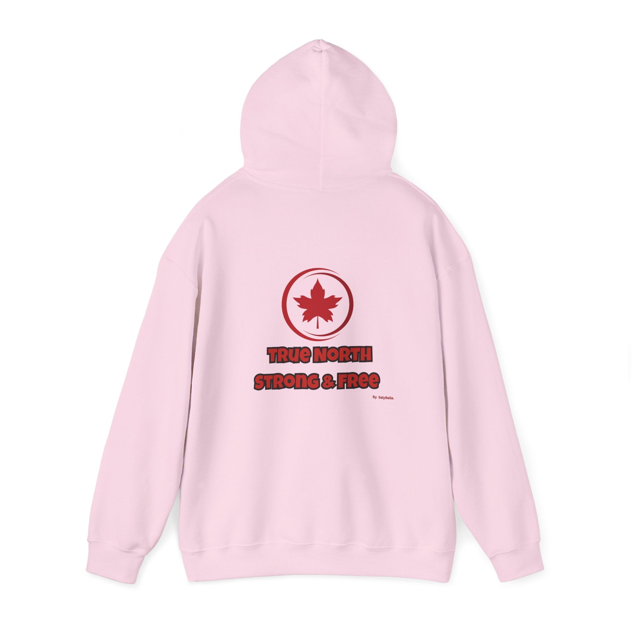 Canadian Pride Hooded Sweatshirt - 'True North Strong & Free' & Maple Leaf Resistance Design