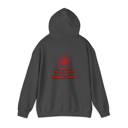 Canadian Pride Hooded Sweatshirt - 'True North Strong & Free' & Maple Leaf Resistance Design