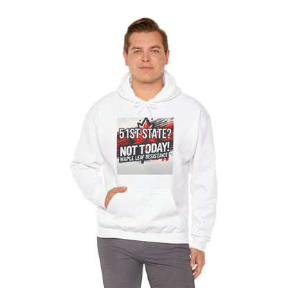 Canadian Pride Hooded Sweatshirt - 'True North Strong & Free' & Maple Leaf Resistance Design