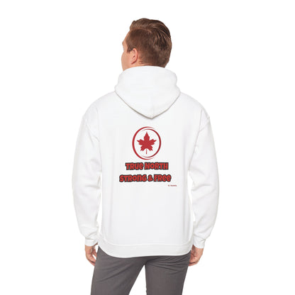 Canadian Pride Hooded Sweatshirt - 'True North Strong & Free' & Maple Leaf Resistance Design