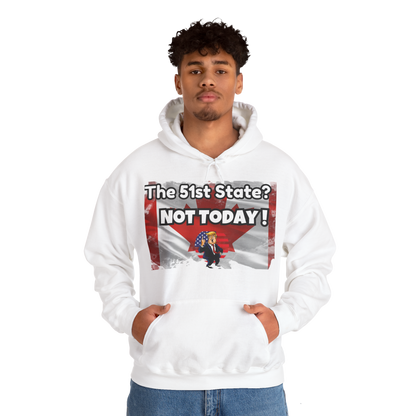 Unisex Heavy Blend™ Hoodie – "NOT TODAY! Maple Leaf Resistance" | Bold & Cozy Canadian Statement Piece