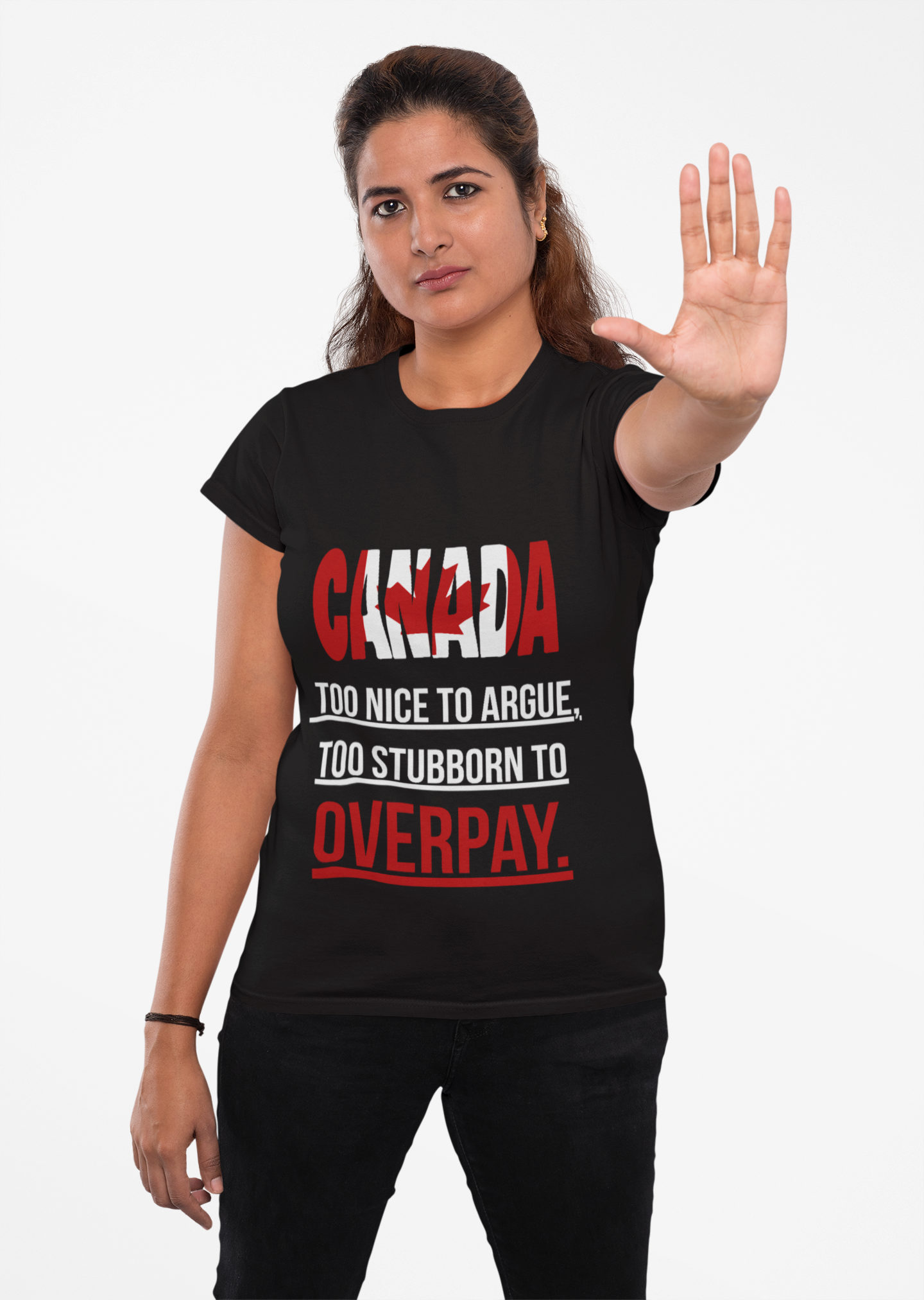 Canada Pride Tee - "Too Nice to Argue, Too Stubborn to Overpay" Unisex Heavy Cotton T-Shirt
